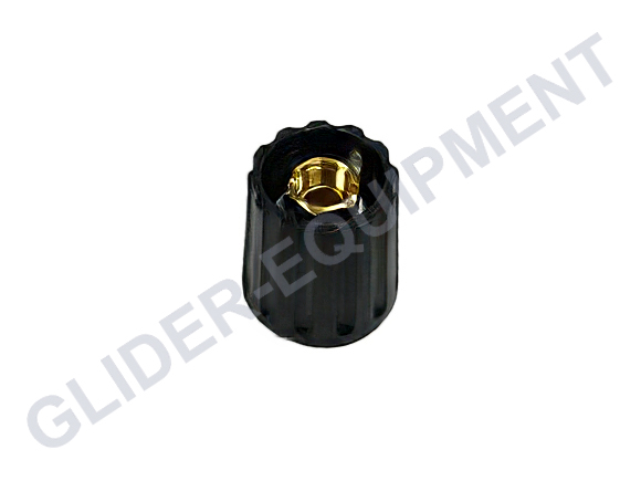 Instrumenten draaiknop 14.5mm (schacht Ø6mm) zwart [E020-3425]